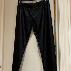 Black Faux Leather Leggings